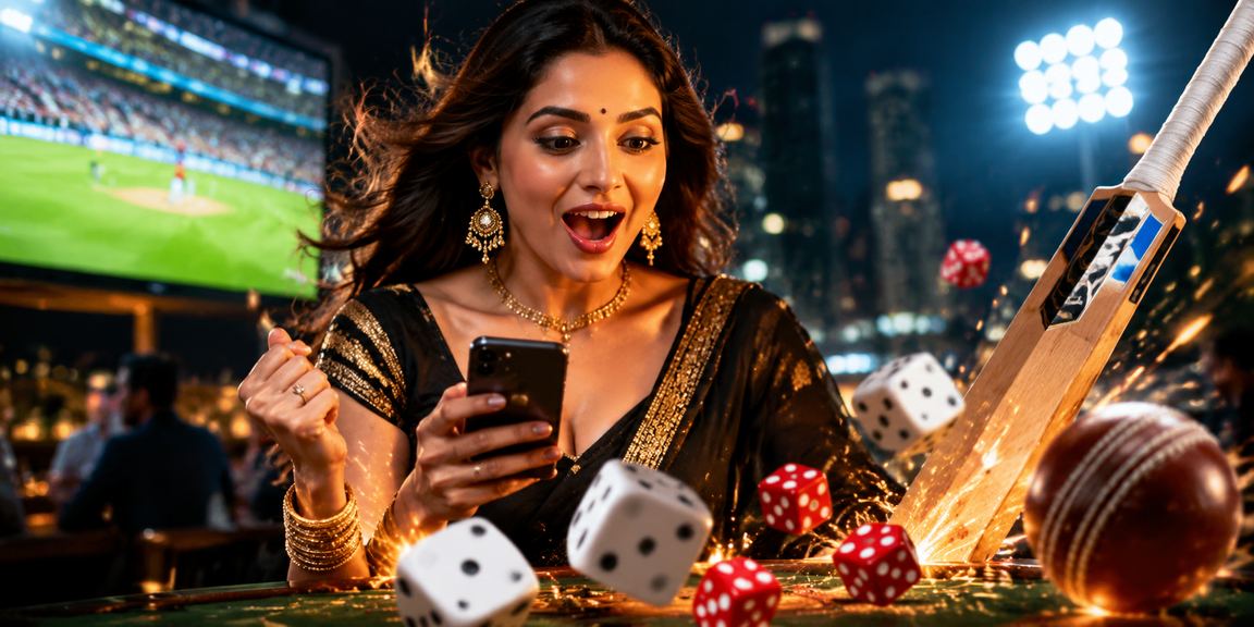 Player using mobile phone to login for cricket betting